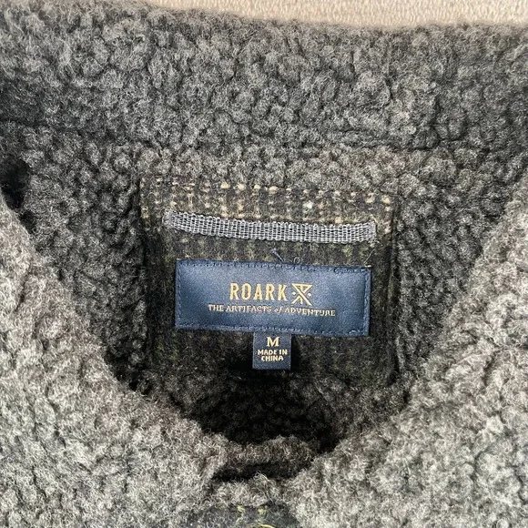 Roark Hebrides Jacket Men Medium Multi Military Striped Wool Blend Snap NWT $165 - Picture 2 of 12